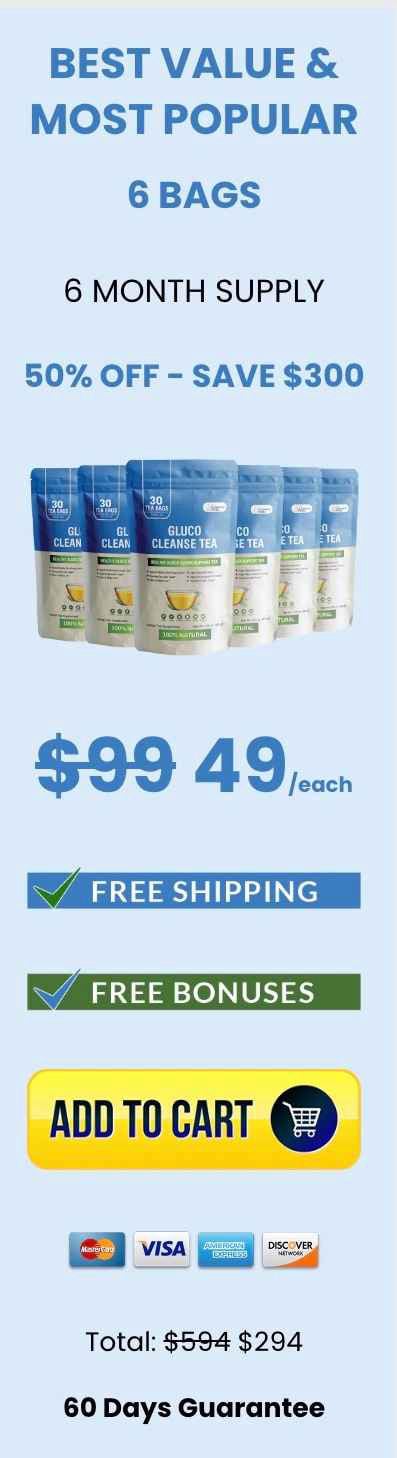 Gluco Cleanse Tea price 6 bottle